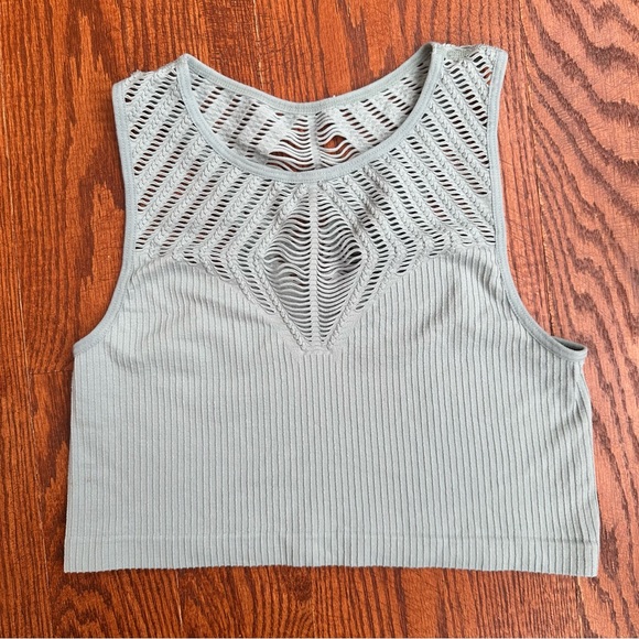 Cutout Detail Halter Crop Top - Picture 1 of 3